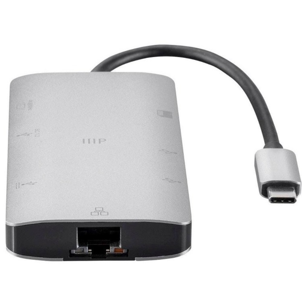 NWT Monoprice USB-C To HDMI Adapter Aluminum Gigabit Ethernet - Picture 3 of 8